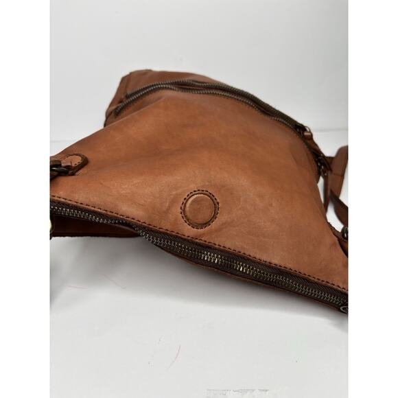 Harbour 2nd Anchor Love Leather Convertible Crossbody Flap Over Option Cognac - Picture 7 of 13